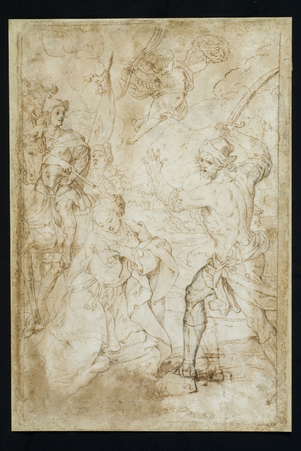 martirio di Santa Giuliana (disegno, opera isolata) di Boccanera, Giacinto (attribuito) (sec. XVIII)