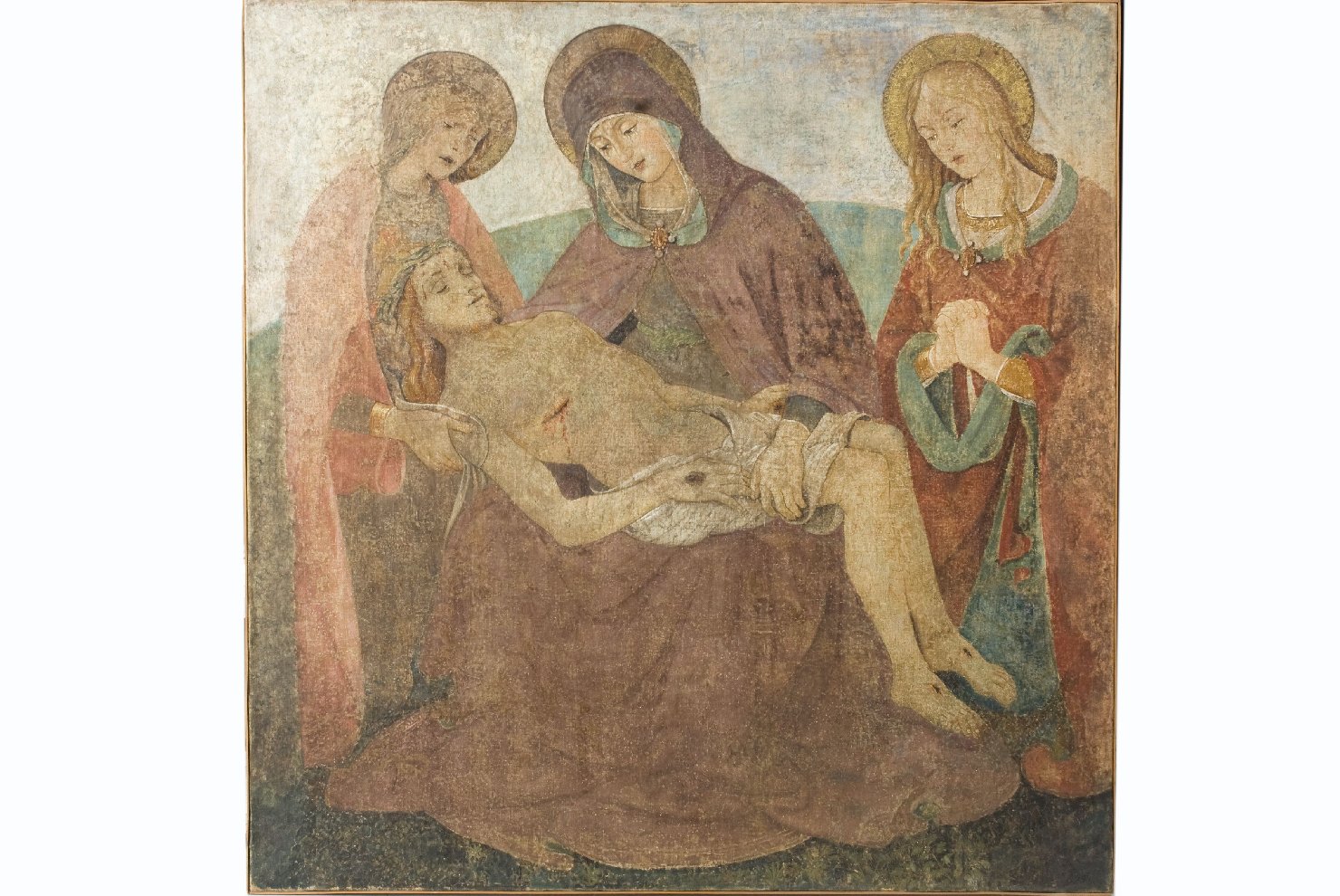 Cristo in pietà tra la Madonna e Santi (dipinto, opera isolata) di Caporali Bartolomeo (attribuito) (seconda metà sec. XV)