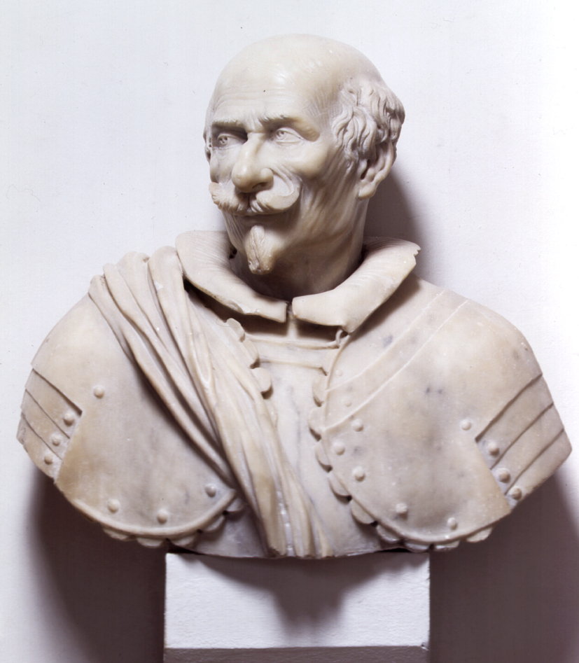busto ritratto d'uomo (busto, opera isolata) di Mochi Francesco (attribuito) (metà sec. XVII)
