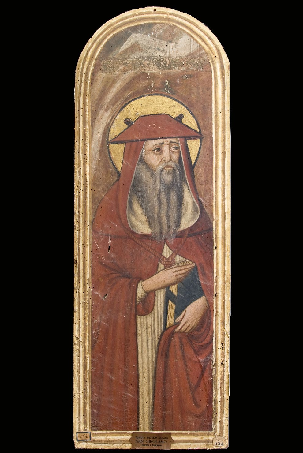 San Girolamo (dipinto, elemento d'insieme) di Battista di Baldassarre Mattioli (attribuito) (seconda metà sec. XV)