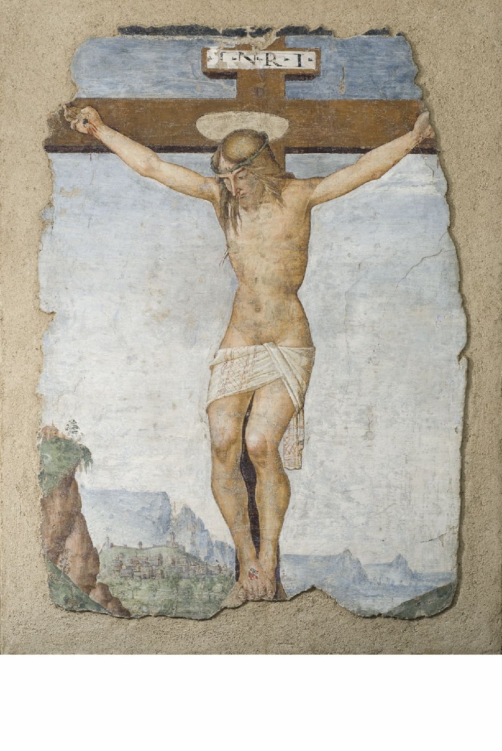 Cristo crocifisso (dipinto, frammento) di Giannicola di Paolo (attribuito) (inizio sec. XVI)