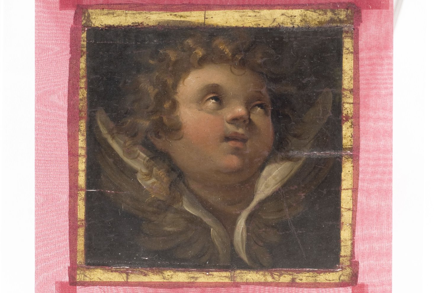 cori angelici: serafini (stendardo processionale, frammento) - ambito perugino (inizio sec. XVII)