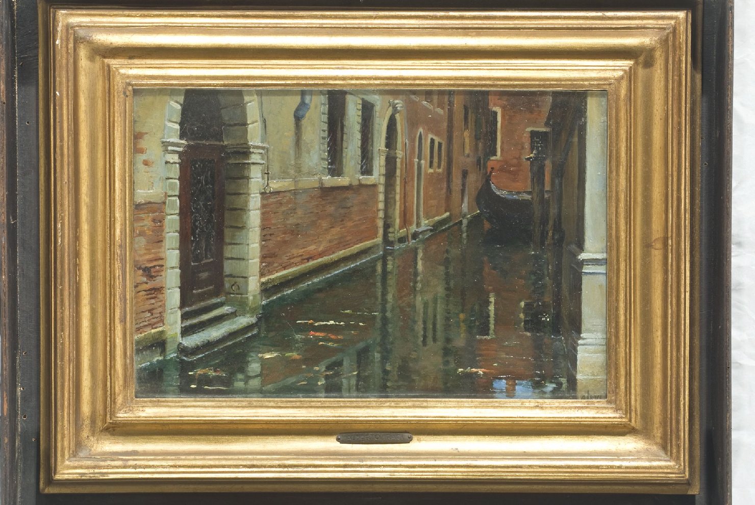 Veduta del Rio della Fenice a Venezia, Veduta di città (dipinto, opera isolata) di Iraci, Alberto (sec. XX)