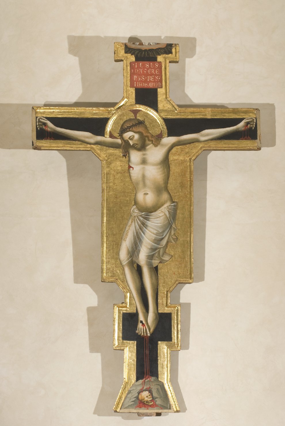 Cristo crocifisso dolente (croce dipinta, opera isolata) di Maestro di San Martino alla Palma - ambito giottesco (sec. XIV)