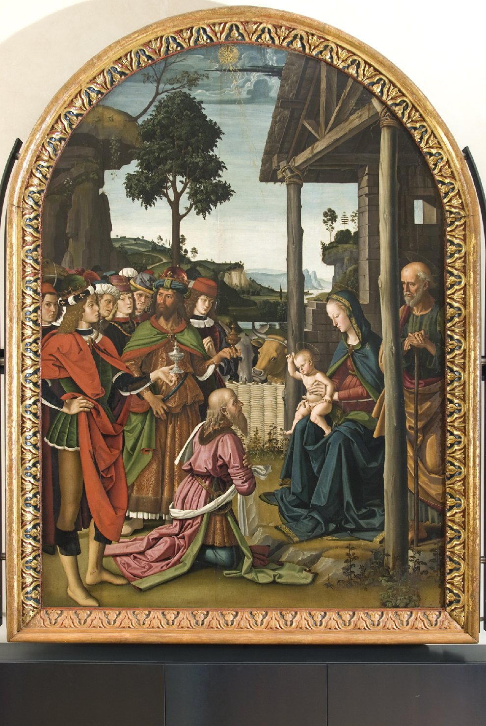 adorazione dei Re Magi (dipinto, opera isolata) di Vannucci Pietro detto Perugino (ultimo quarto sec. XV)