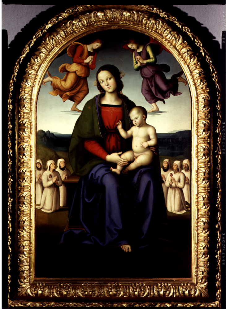 Madonna della Consolazione o dei Battuti, Madonna con Bambino (dipinto, opera isolata) di Vannucci Pietro detto Perugino (fine sec. XV) <br>Condizioni d'uso: <a class='link-esterno' href='https://docs.italia.it/italia/icdp/icdp-pnd-circolazione-riuso-docs/it/v1.0-giugno-2022/testo-etichetta-BCS.html' target='_bcs'>Beni Culturali Standard (BCS)</a>