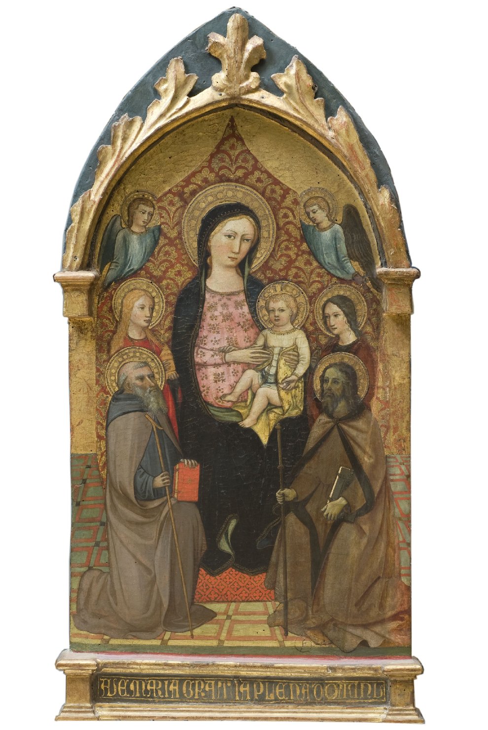 Madonna con Bambino, Santi e angeli (dipinto, opera isolata) di Lippo d'Andrea (maniera) (primo quarto sec. XV)