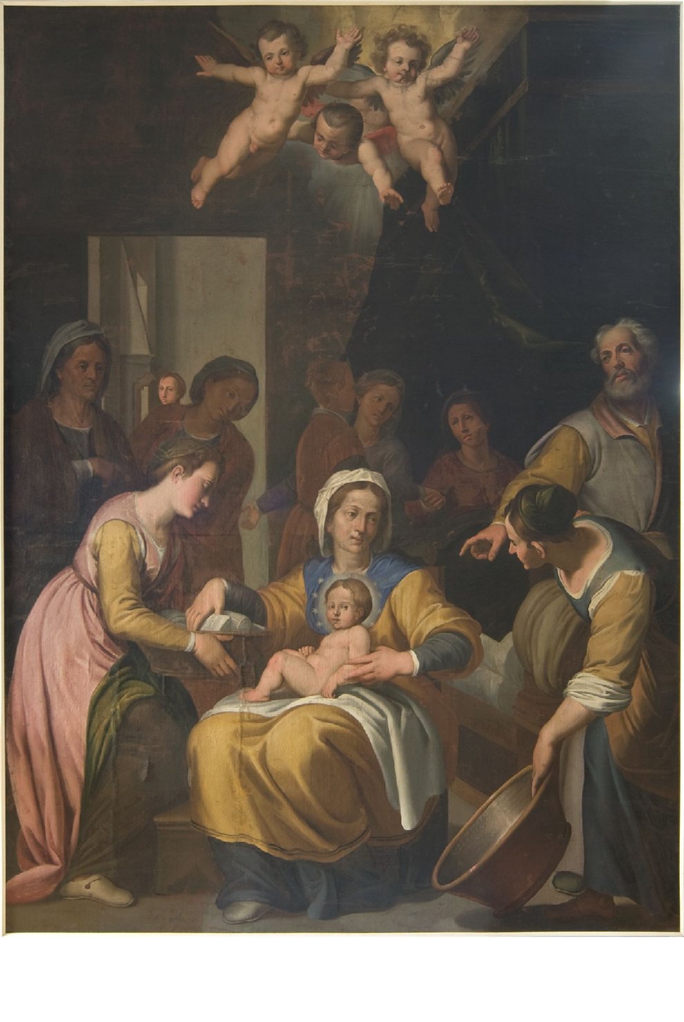 nascita di Maria Vergine (dipinto, opera isolata) - ambito perugino (prima metà sec. XVIII)