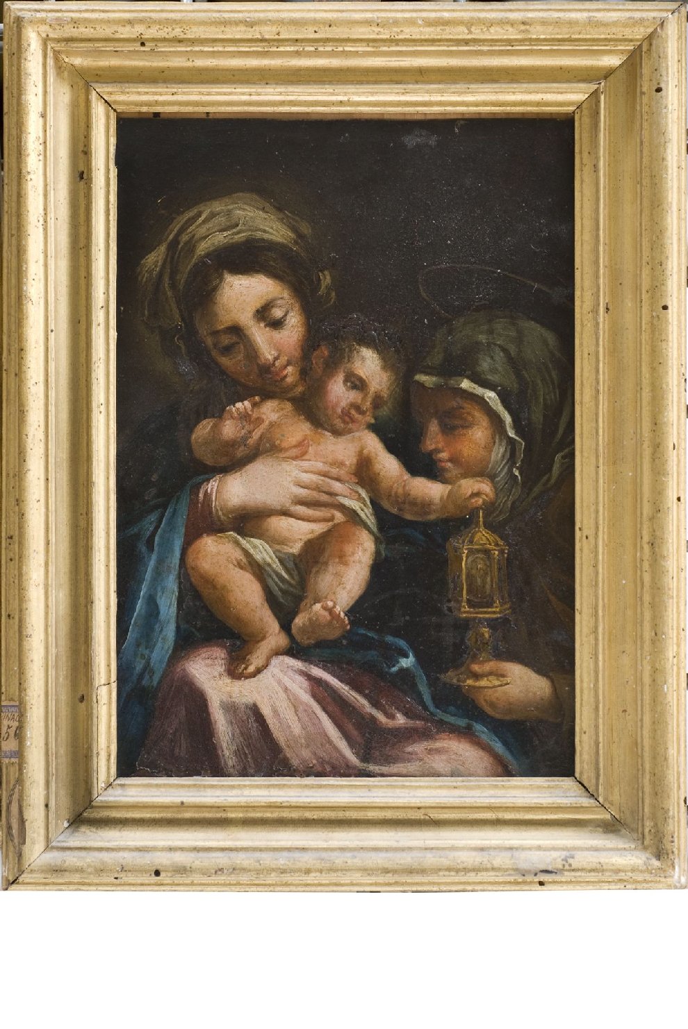Madonna con Bambino e Santa Chiara (dipinto, opera isolata) - ambito bolognese (prima metà sec. XVII)