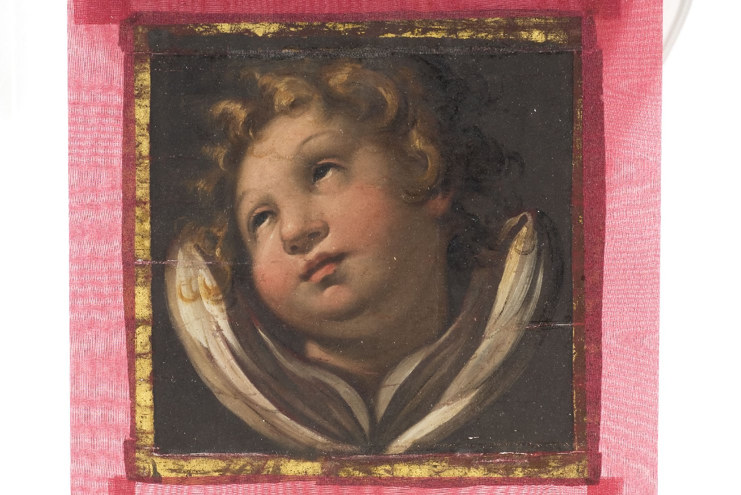 cori angelici: serafini (stendardo processionale, frammento) - ambito perugino (inizio sec. XVII)