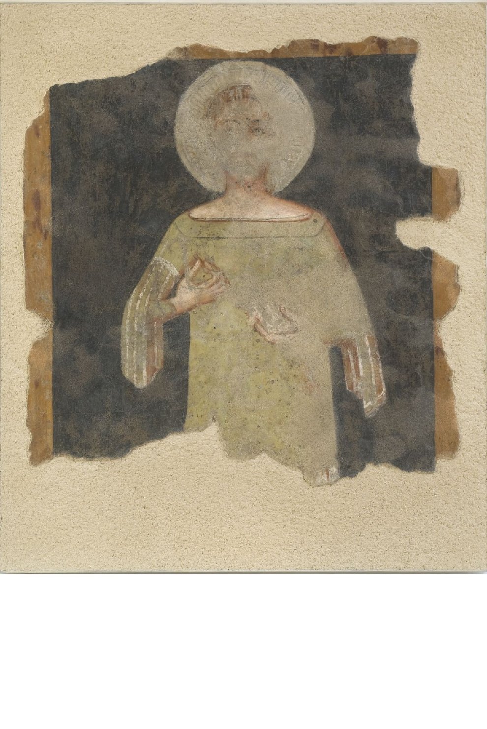 S. Mustiola o S. Emerita (dipinto, frammento) - ambito perugino (prima metà sec. XIV)