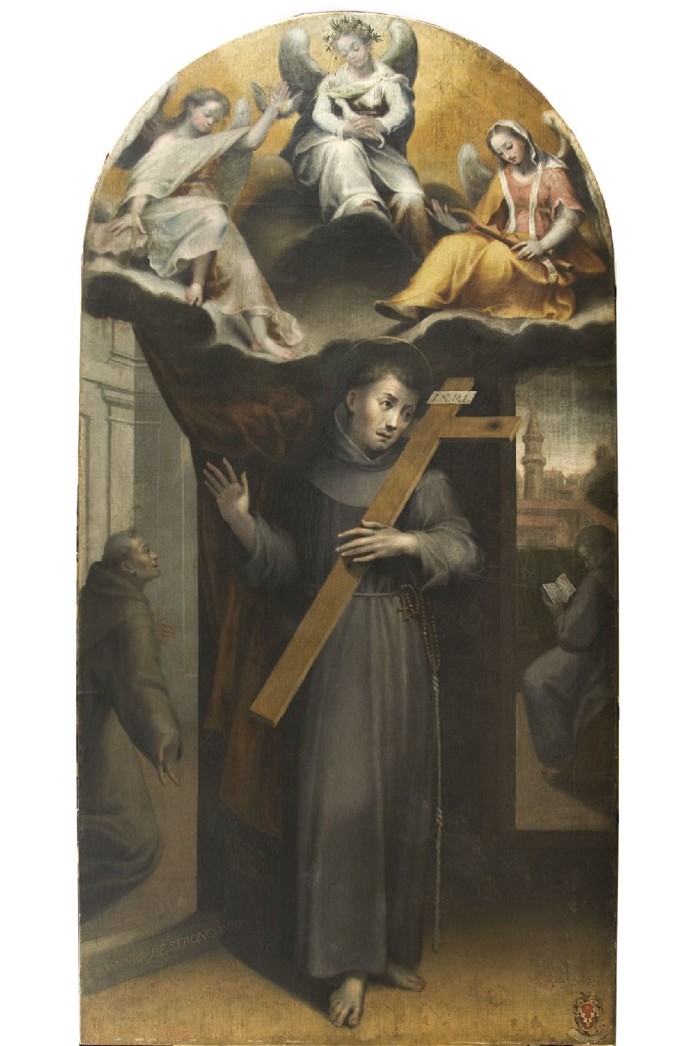 San Diego con i beati Giovanni e Antonio da Stroncone (dipinto, opera isolata) di Ciburri, Simeone (sec. XVII)