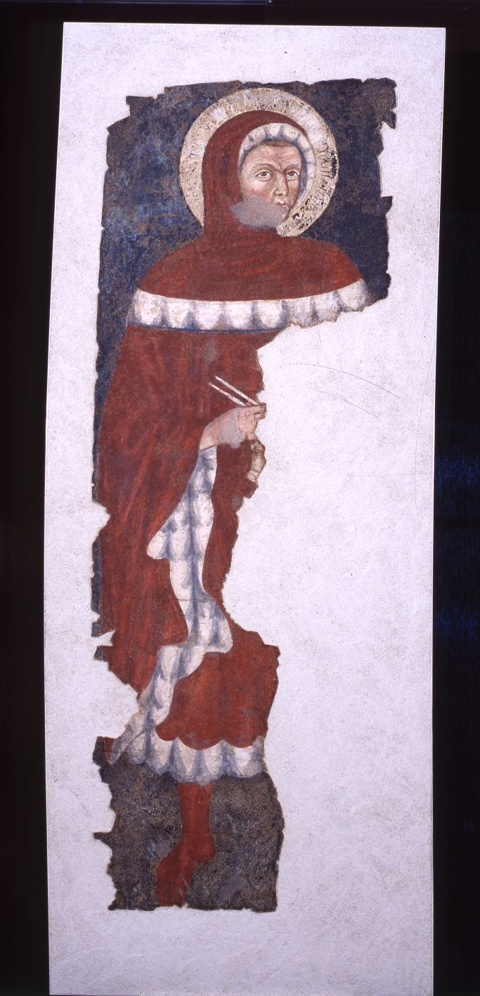 Santo (dipinto, frammento) di Maestro del 1421 (primo quarto sec. XV)