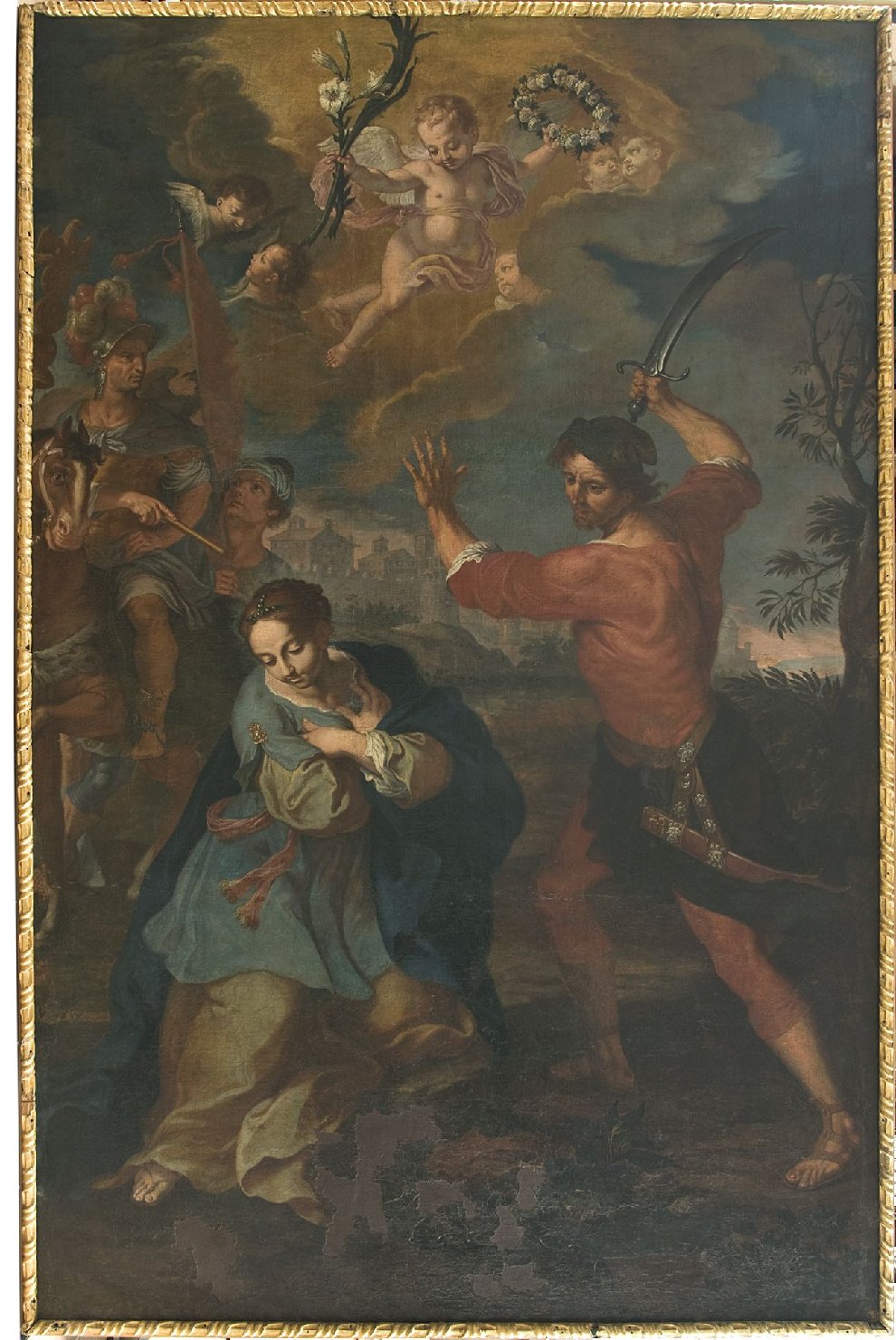 martirio di Santa Giuliana (dipinto, opera isolata) di Boccanera, Giacinto (attribuito) (sec. XVIII)