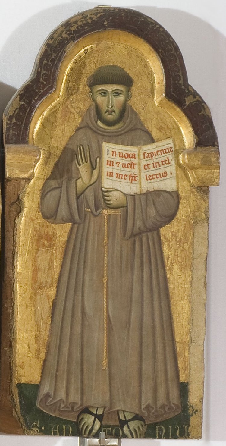 Sant'Antonio da Padova (dipinto, elemento d'insieme) di Maestro di San Francesco (attribuito) (sec. XIII)