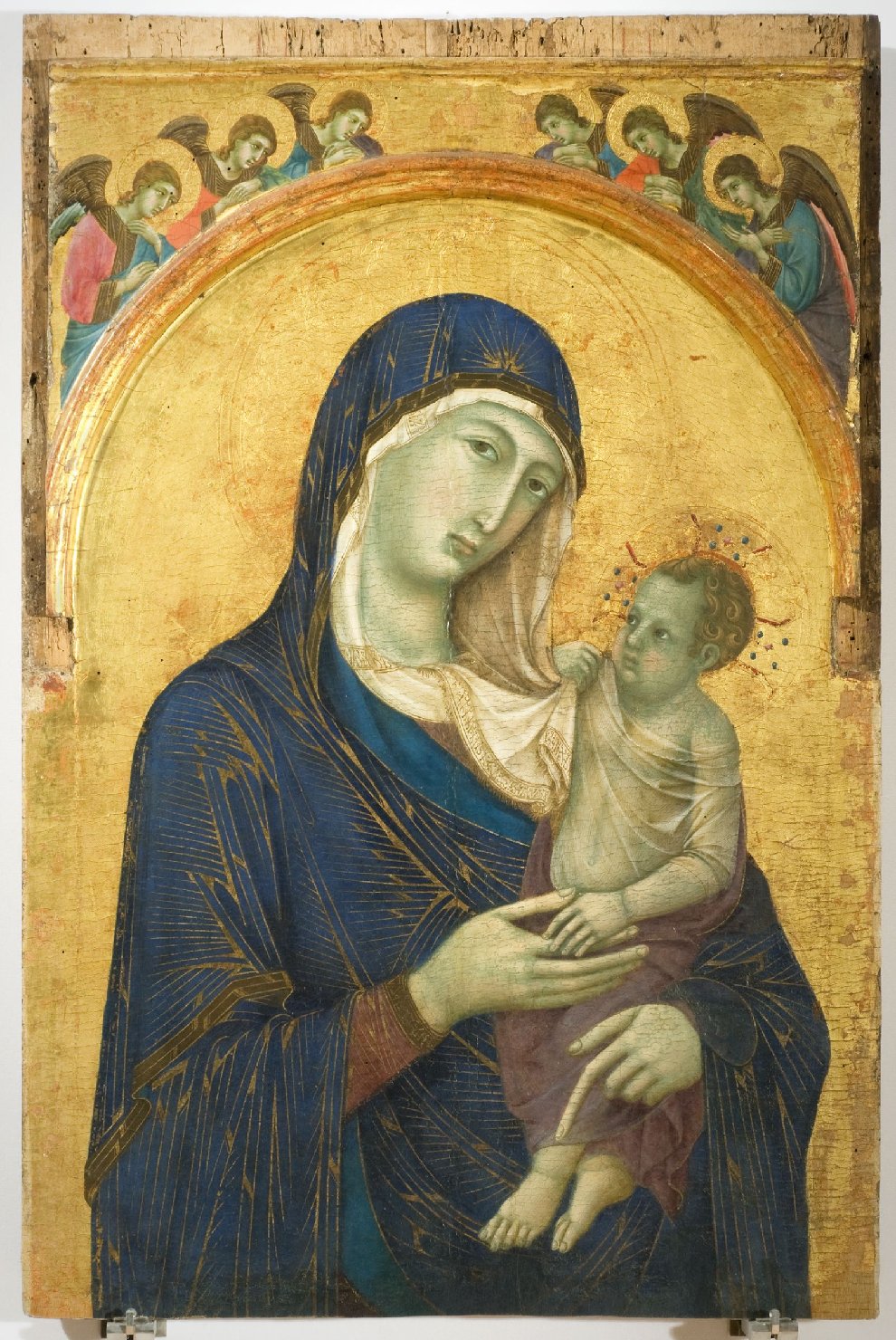 Madonna con Bambino e angeli (scomparto di polittico, opera isolata) di Duccio di Boninsegna (attribuito) (sec. XIV)