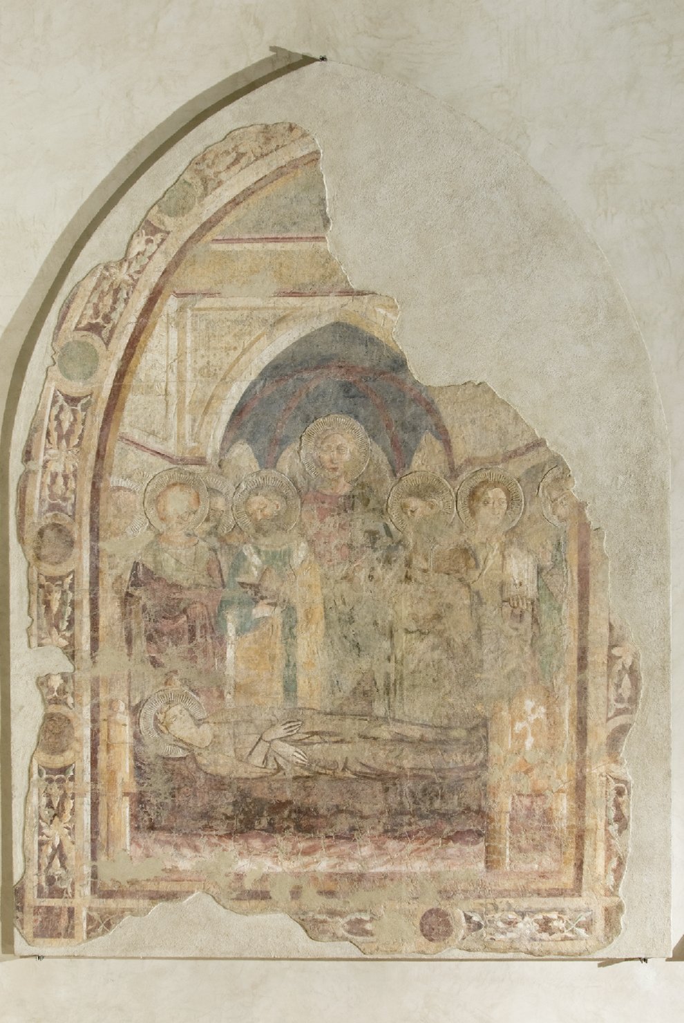 Dormitio Virginis (dipinto, frammento) di Maestro di San Francesco al Prato (prima metà sec. XIV)