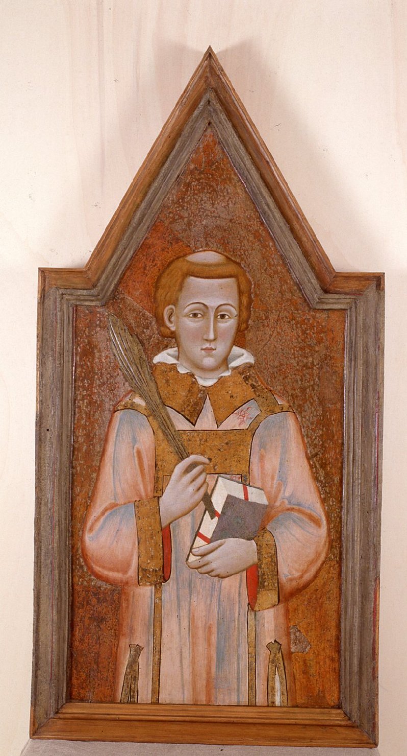 Santi (dipinto, elemento d'insieme) di Maestro dei dossali di Montelabate (Vanni di Baldolo?) (attribuito) (sec. XIV)