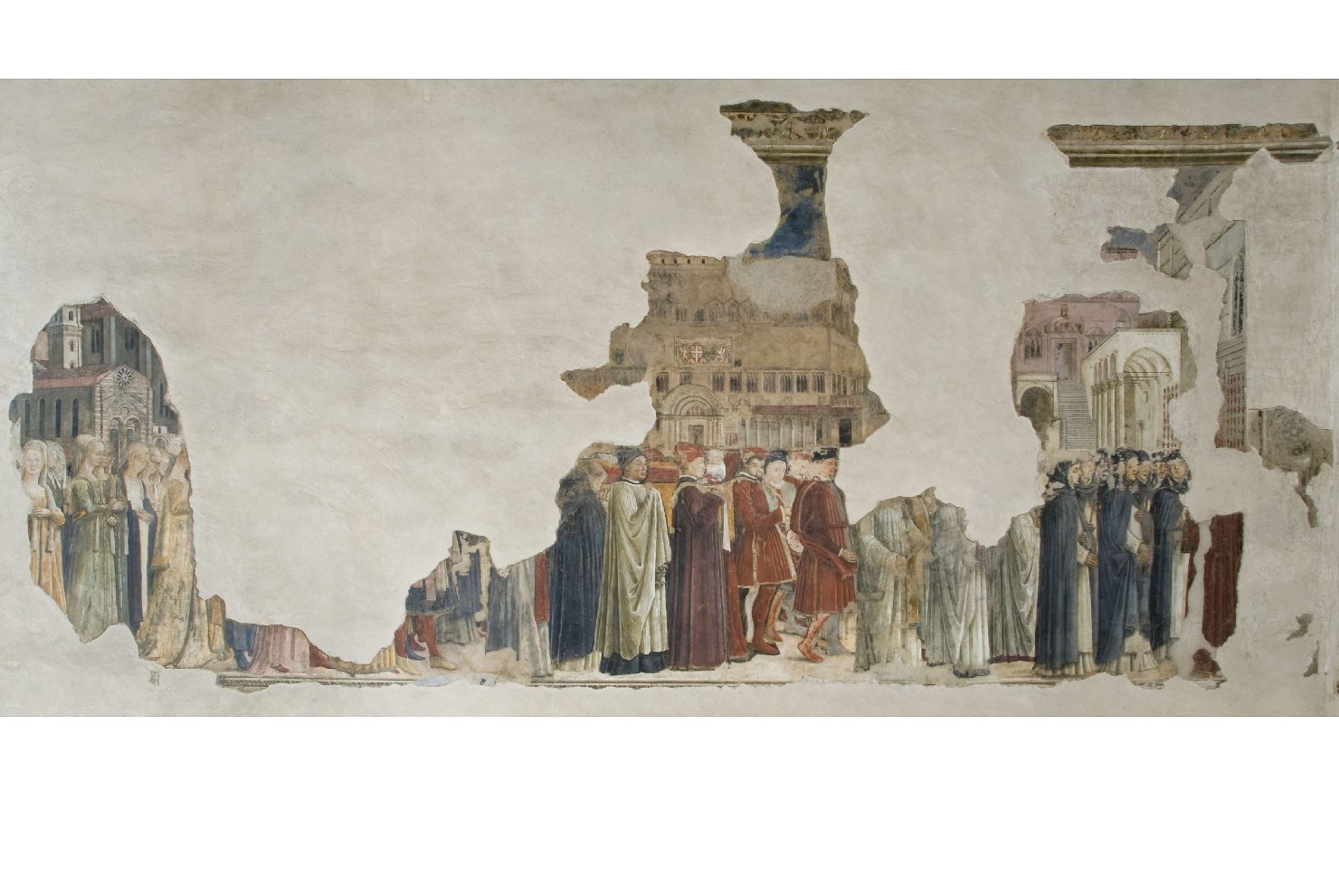 Seconda traslazione delle reliquie di Sant'Ercolano (dipinto, elemento d'insieme) di Bonfigli Benedetto (attribuito) (seconda metà sec. XV)