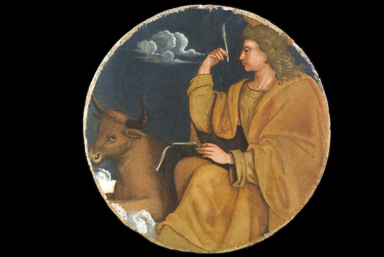 San Luca (scomparto di polittico, elemento d'insieme) di Vannucci Pietro detto Perugino (bottega) (primo quarto sec. XVI)