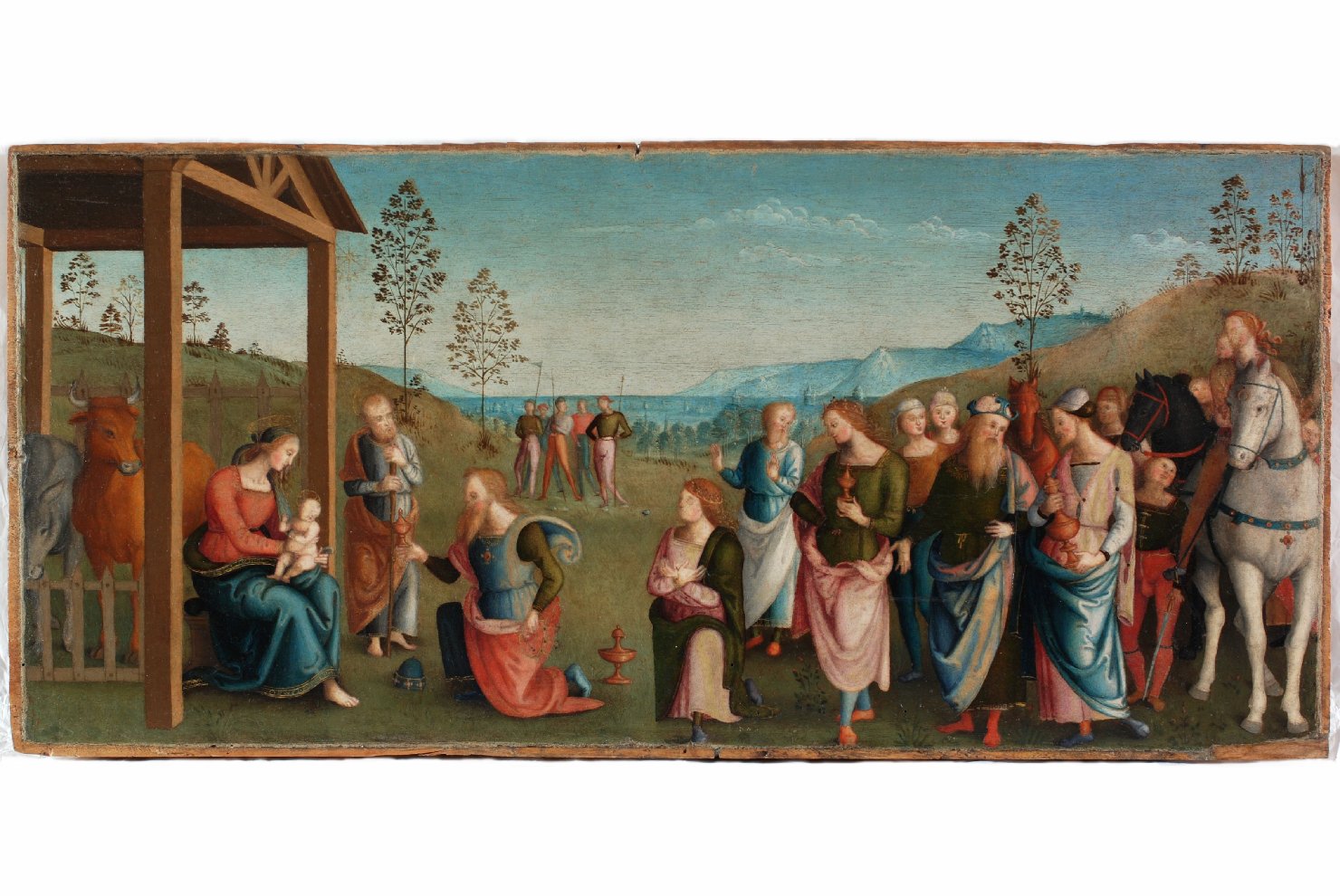 adorazione dei Re Magi (scomparto di polittico, elemento d'insieme) di Vannucci Pietro detto Perugino (e aiuti) (primo quarto sec. XVI)