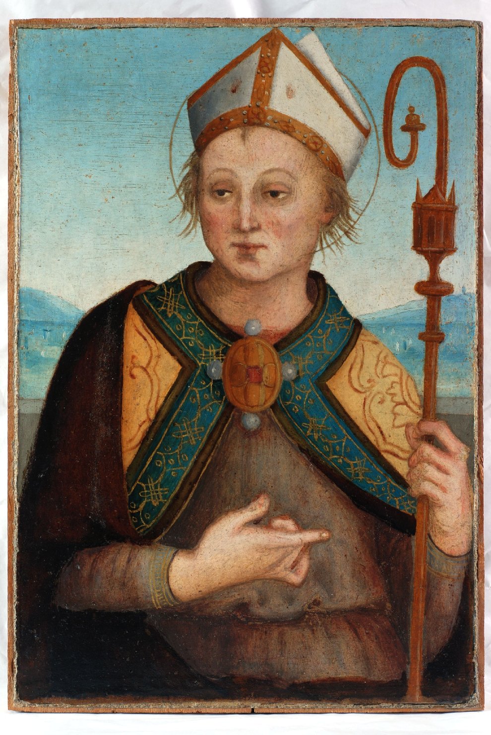 San Ludovico di Tolosa (scomparto di polittico, elemento d'insieme) di Vannucci Pietro detto Perugino (e aiuti) (primo quarto sec. XVI)