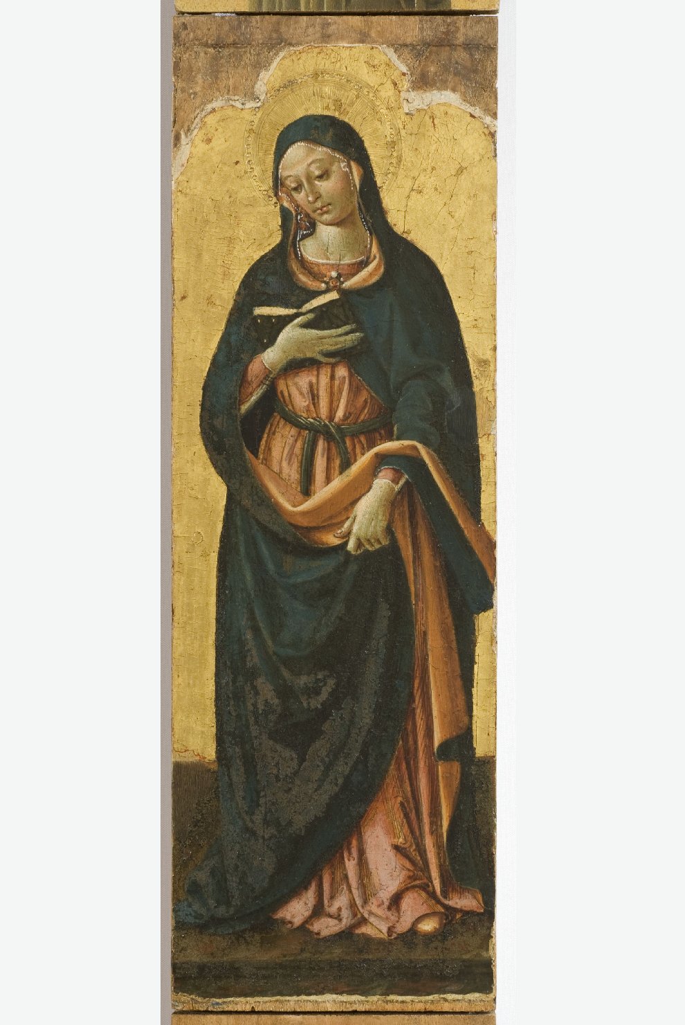 Madonna annunciata (scomparto di polittico, elemento d'insieme) di Fiorenzo di Lorenzo (attribuito) (seconda metà sec. XV)