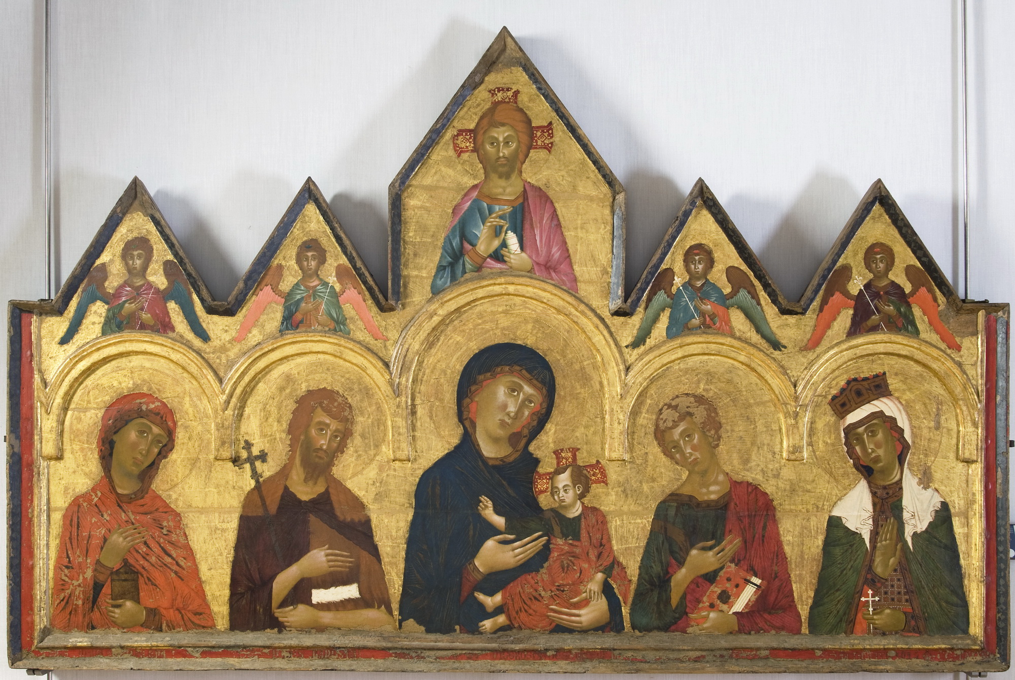 Madonna col Bambino e Santi (dipinto, insieme) di Vigoroso Ranieri da Siena (sec. XIII)