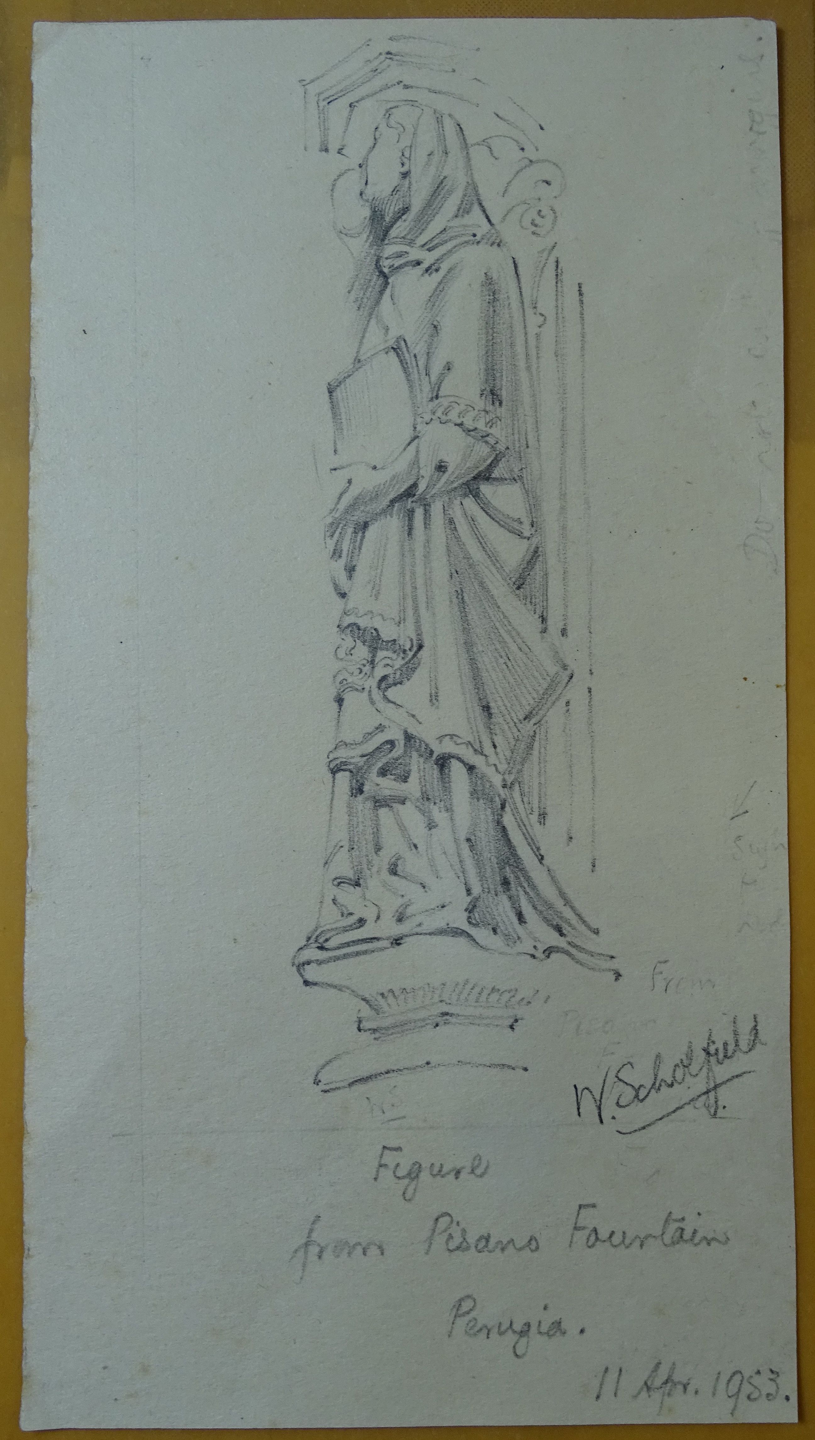 Figure from Pisano Fountain, particolari scultorei (disegno, elemento d'insieme) di Schoefield W (sec. XX)