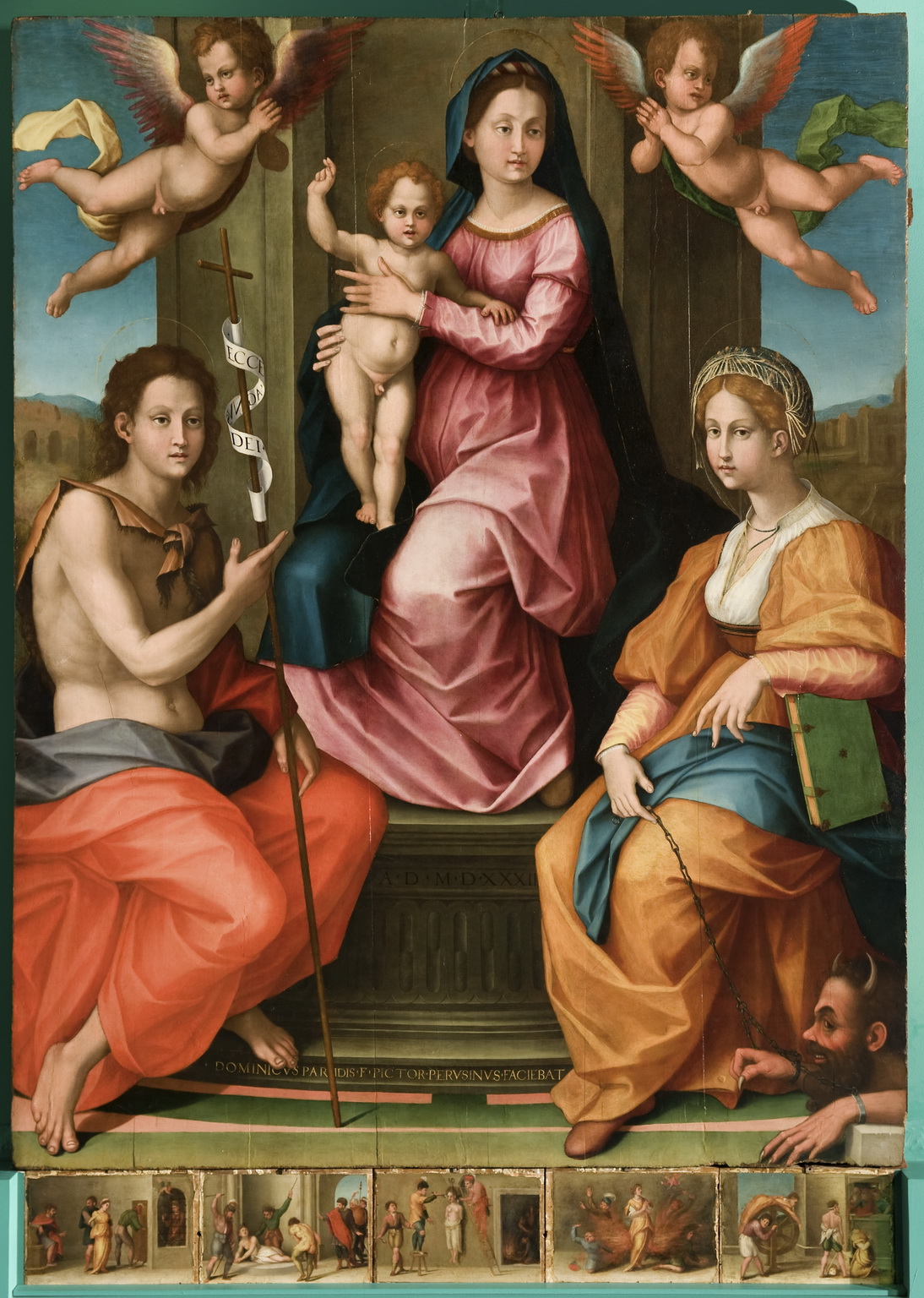 pala d'altare, insieme di Alfani, Domenico di Paris (attribuito) (secondo quarto sec. XVI)