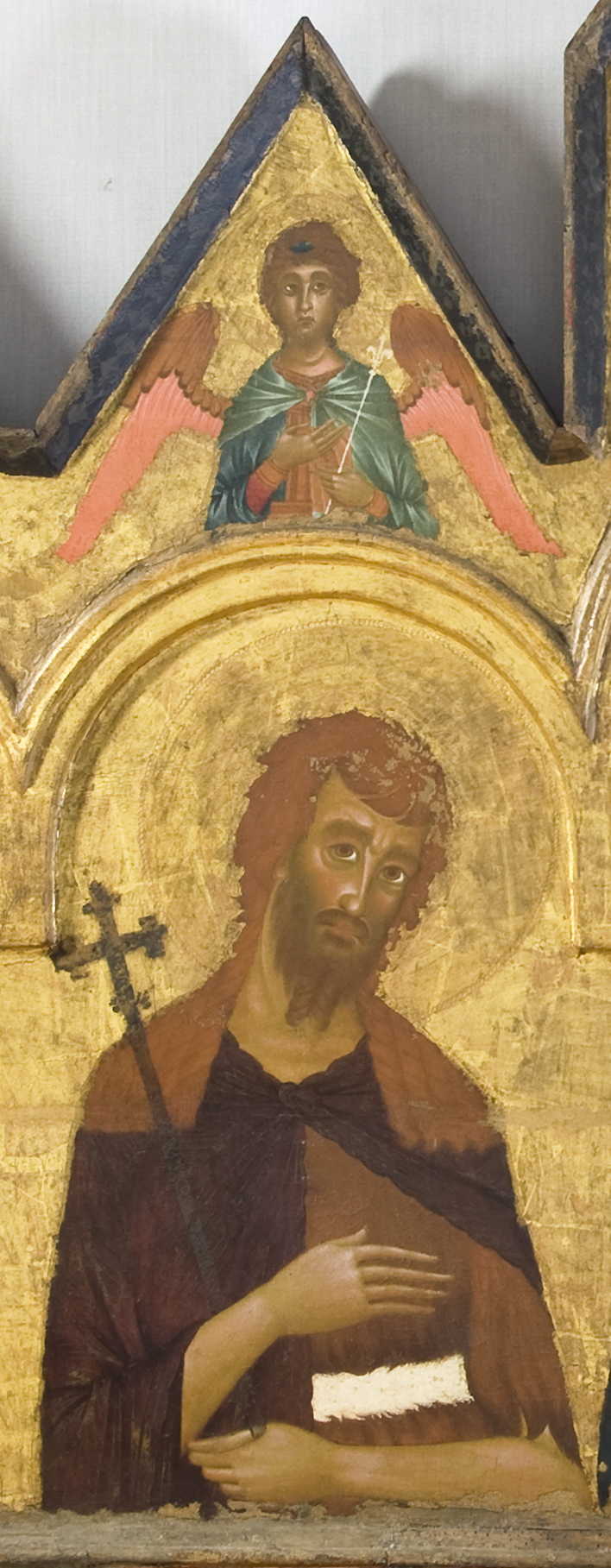 San Giovanni Battista (dipinto, elemento d'insieme) di Vigoroso Ranieri da Siena (sec. XIII)