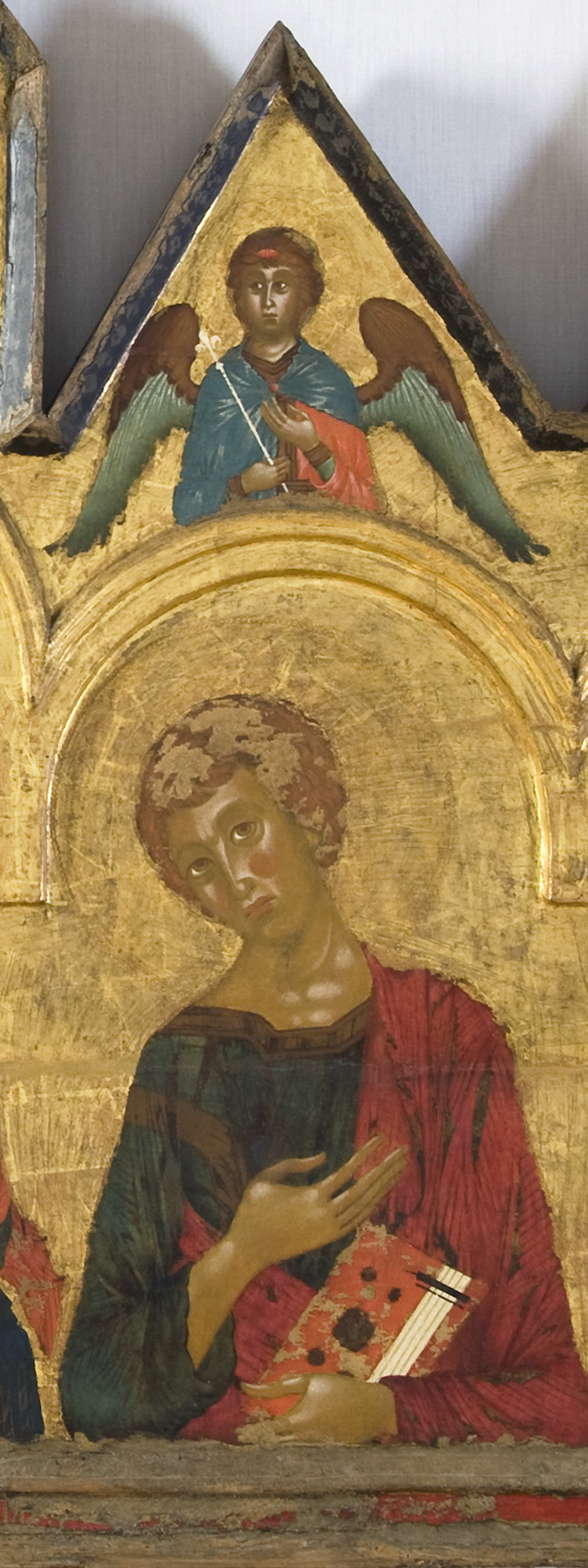 San Giovanni Evangelista (dipinto, elemento d'insieme) di Vigoroso Ranieri da Siena (sec. XIII)