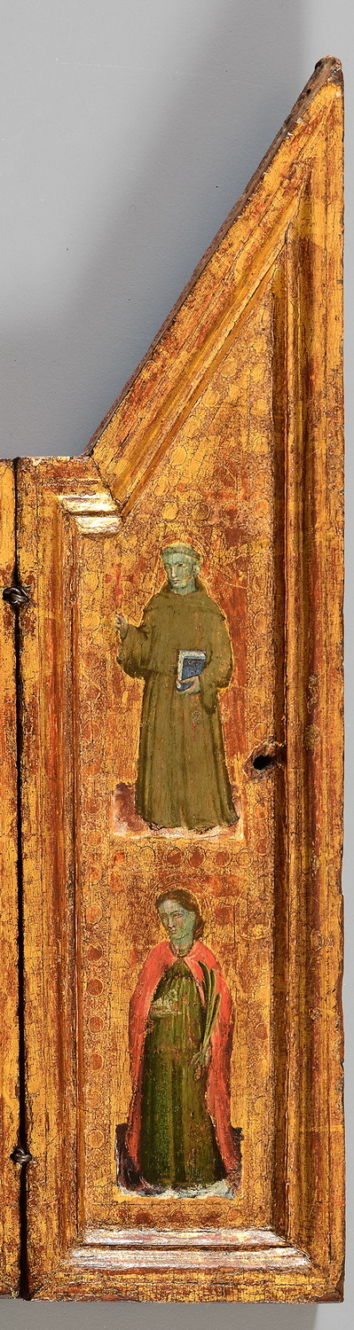 S. Francesco d'Assisi e S. Agnese (scomparto di trittico, elemento d'insieme) di Maestro dei trittici neogiotteschi perugini (attribuito) (fine sec. XIV)