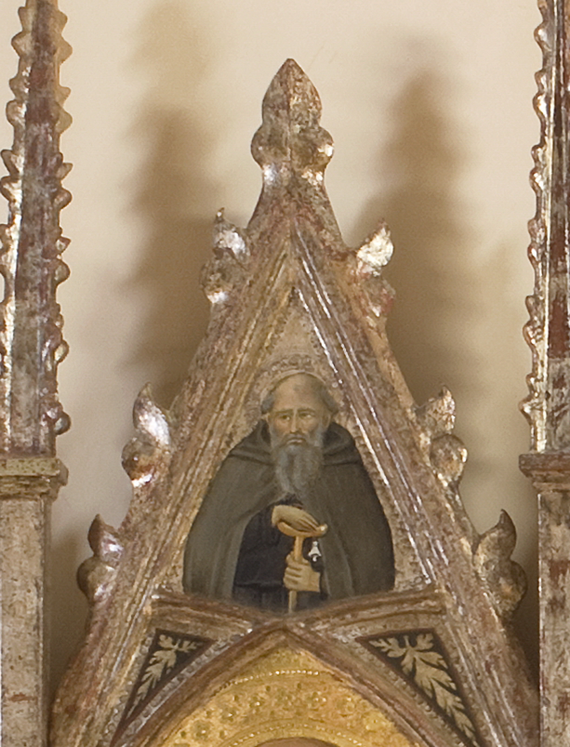 Sant'Antonio Abate (dipinto, elemento d'insieme) di Luca di Tommè (terzo quarto sec. XIV)