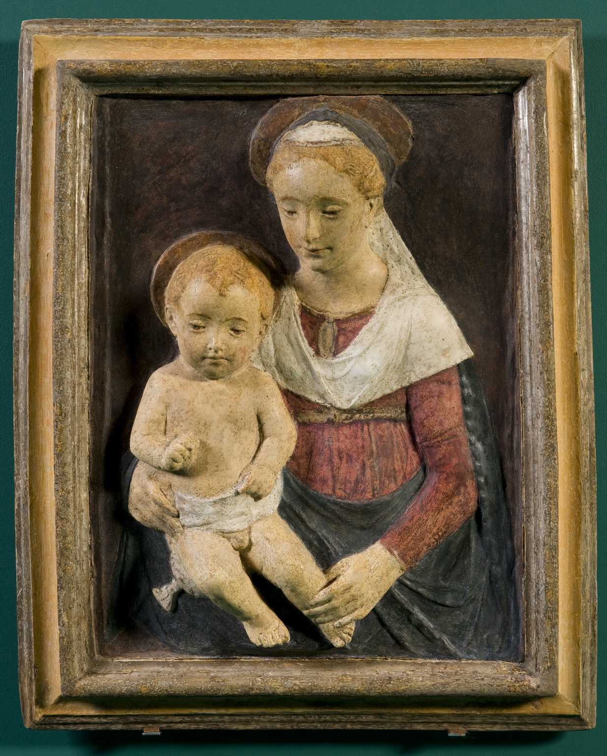 Madonna con Bambino (rilievo, opera isolata) di Mino da Fiesole (bottega) (sec. XV)