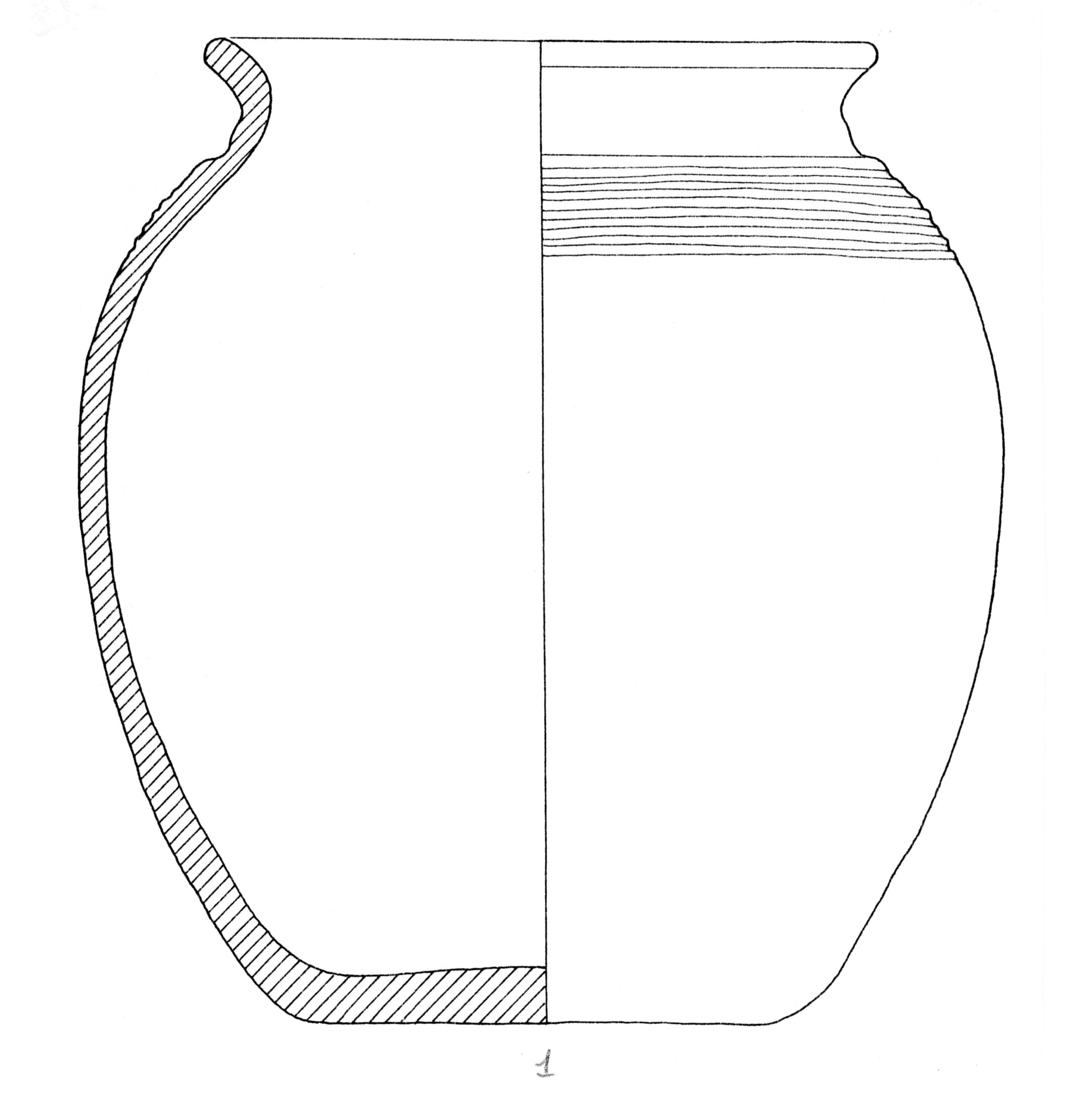 olla/ funeraria, Biella A Ic; dec. Ib (metà/ fine SECOLI/ I/II)