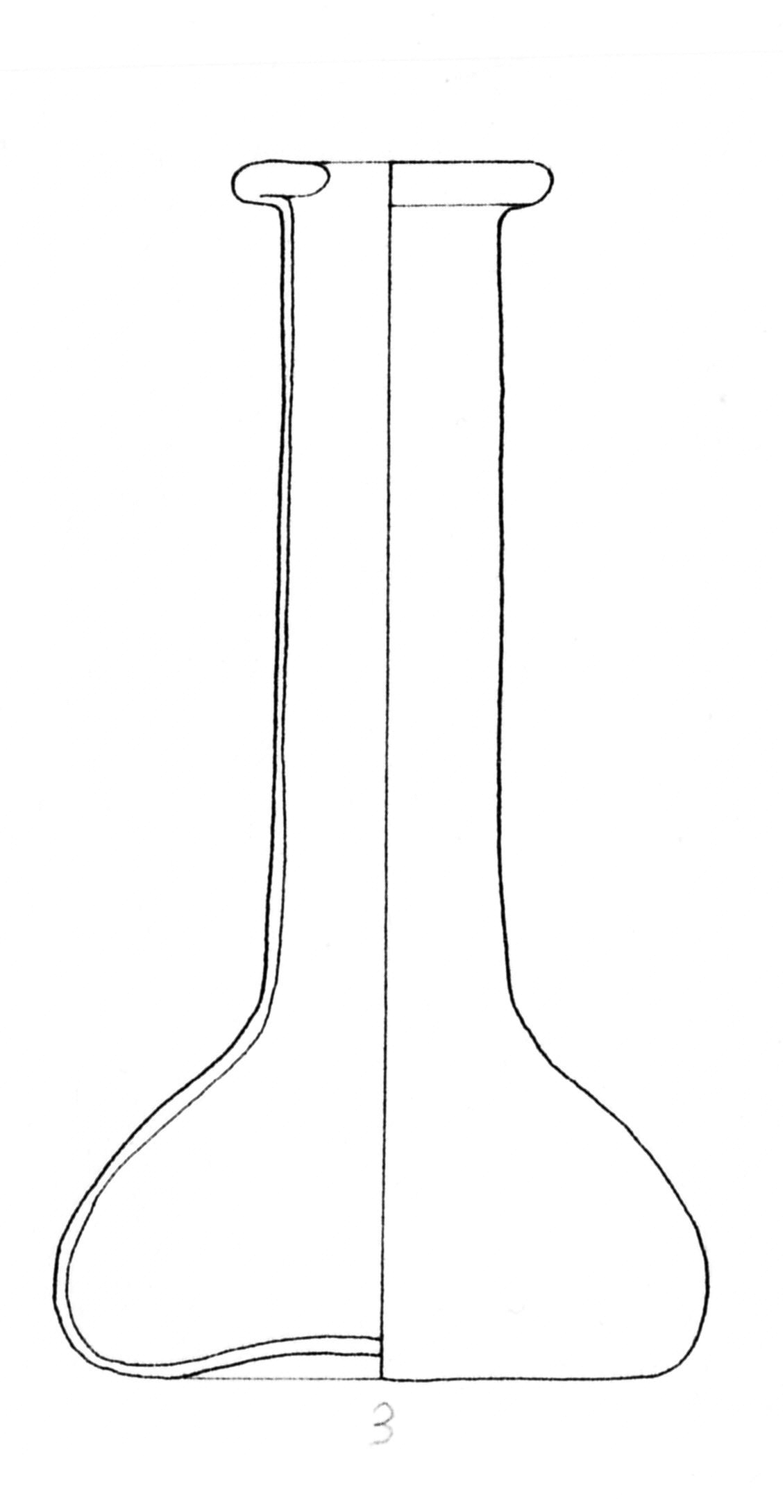 unguentario/ con collo allungato, Assimilabile a Trier 72/De Tommaso 35 (primo quarto SECOLI/ II)