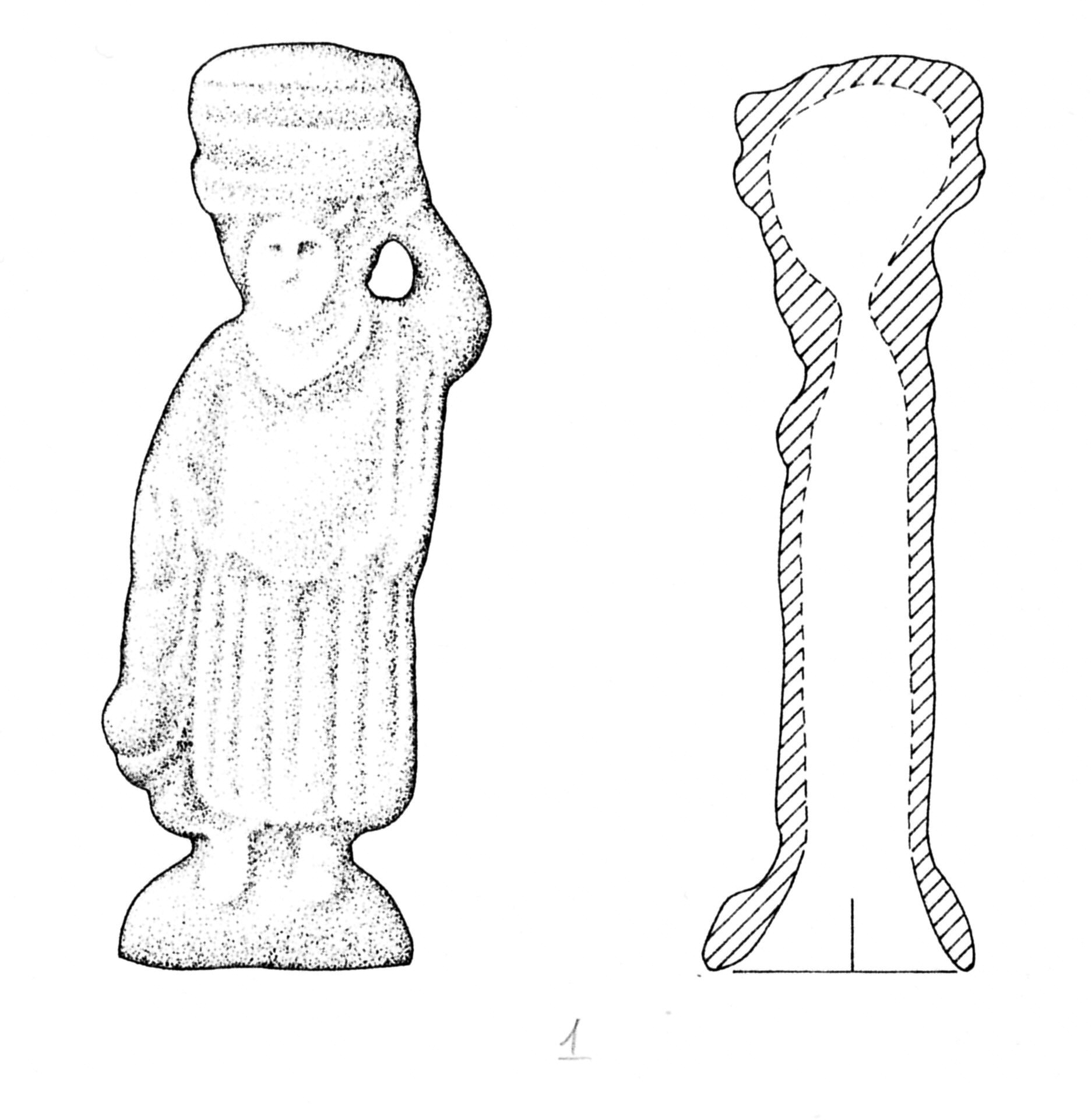 statuetta (metà/ inizio SECOLI/ ARCHI DI SECOLI/ I-II)