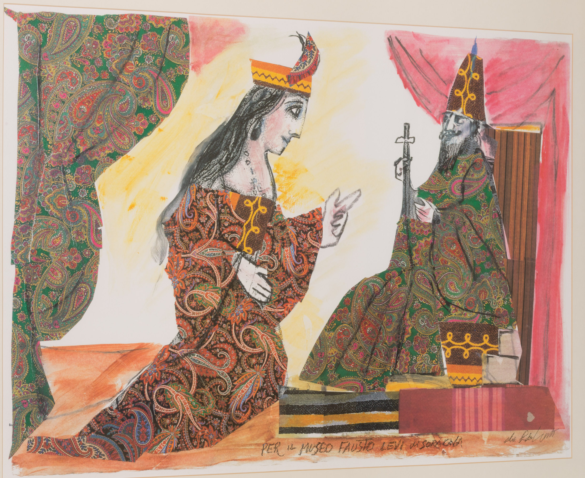 Ester e Mardocheo (dipinto) di Luzzati Emanuele (attribuito) - ambito ebraico (inizio XXI)