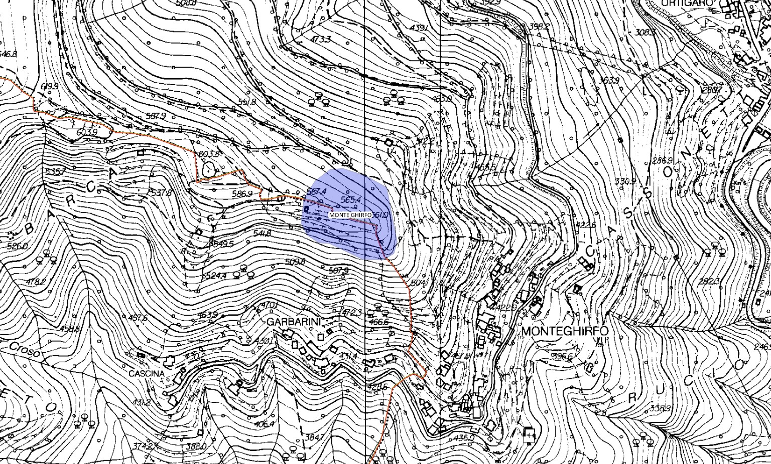 Monte Ghirfo (insediamento, tracce di insediamento) - Favale di Malvaro (GE)  (PERIODIZZAZIONI/ STORIA/ Età antica/ Età tardoantica)