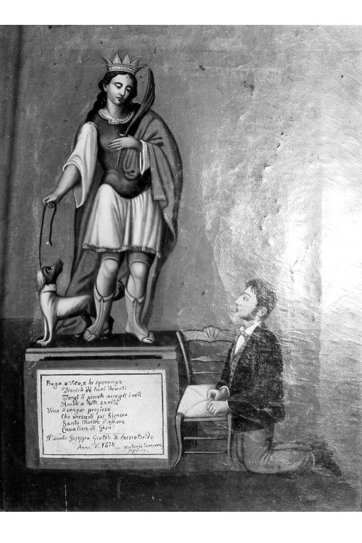 San Vito martire, figura maschile (ex voto) di Semerano Antonio (sec. XIX)