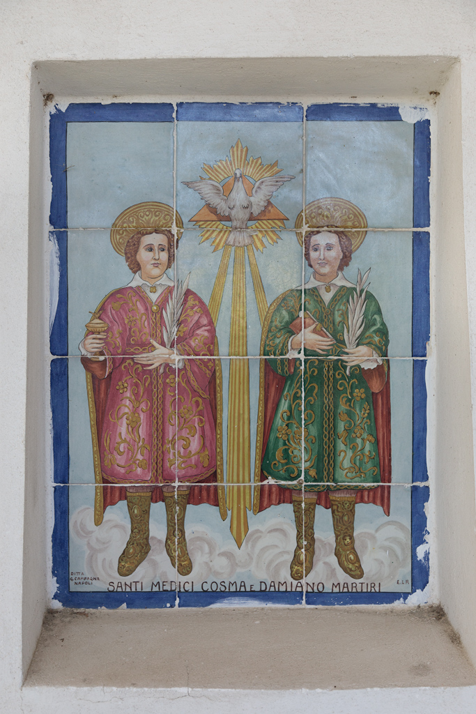 Santi Cosma e Damiano (pannello, opera isolata) di Campagna G (bottega) (sec. XX)