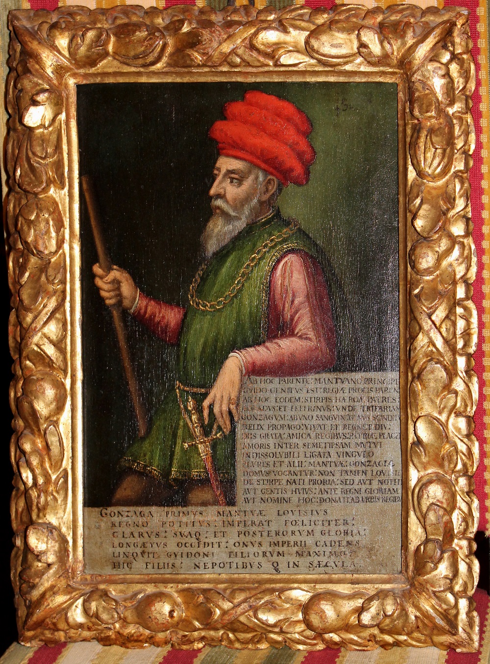 ritratto di Luigi I Gonzaga (dipinto) di Ghisoni Fermo detto Fermo da Caravaggio (bottega) (XVI)