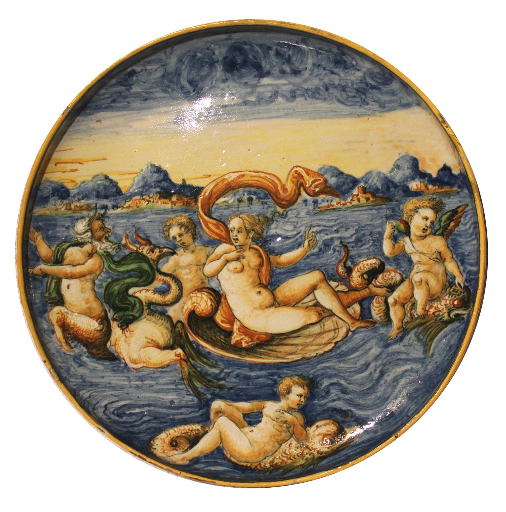 trionfo di Galatea (piatto) di Fontana Orazio (bottega) (XVI)