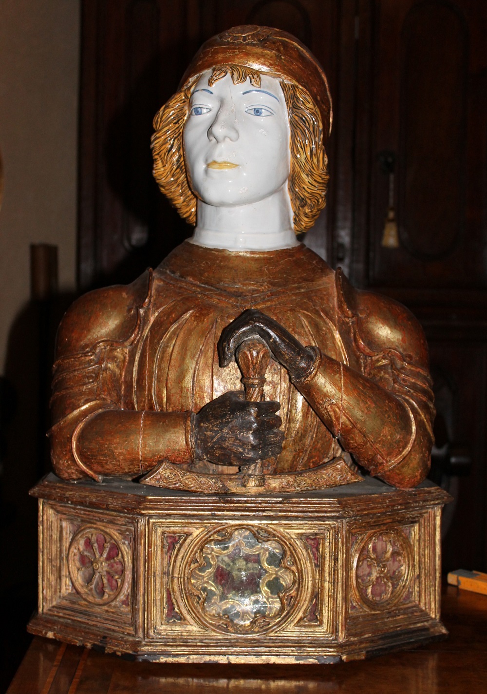 reliquiario - a busto - bottega toscana (XIX, XV)