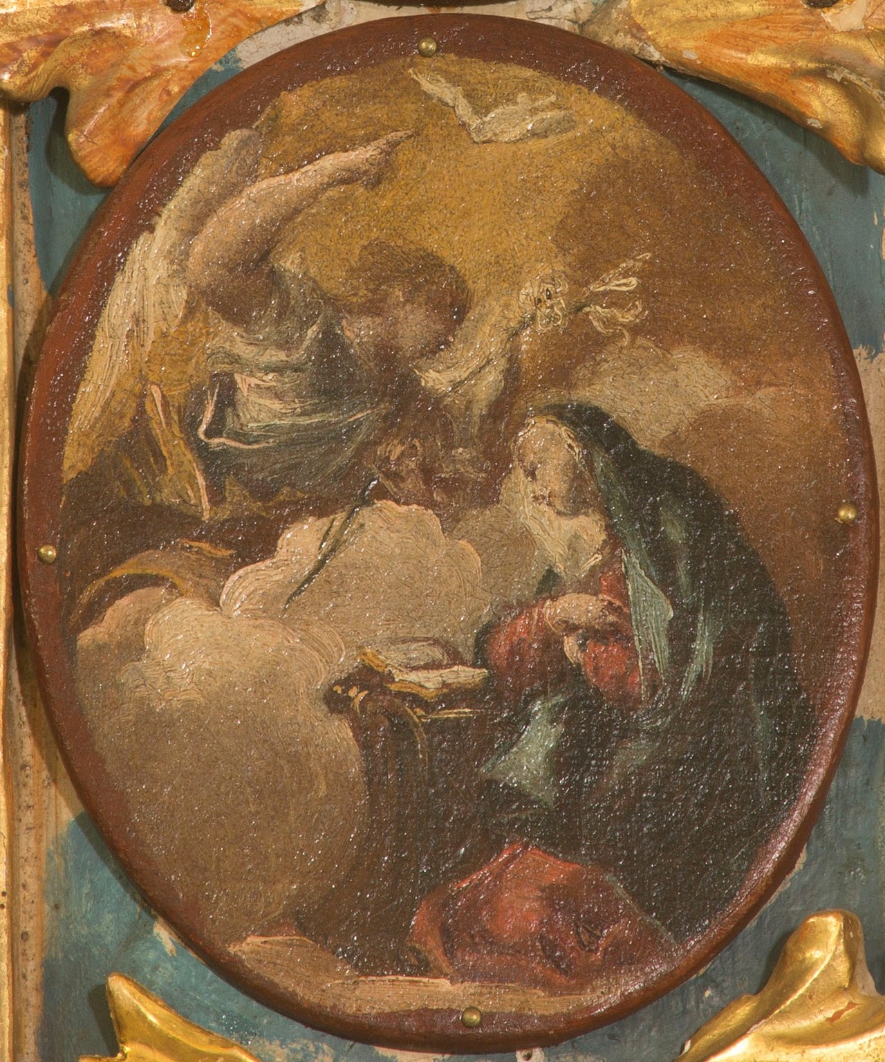 Annunciazione (dipinto, elemento d'insieme) di Guardi Francesco (attribuito) - ambito veneto (ultimo quarto sec. XVIII)