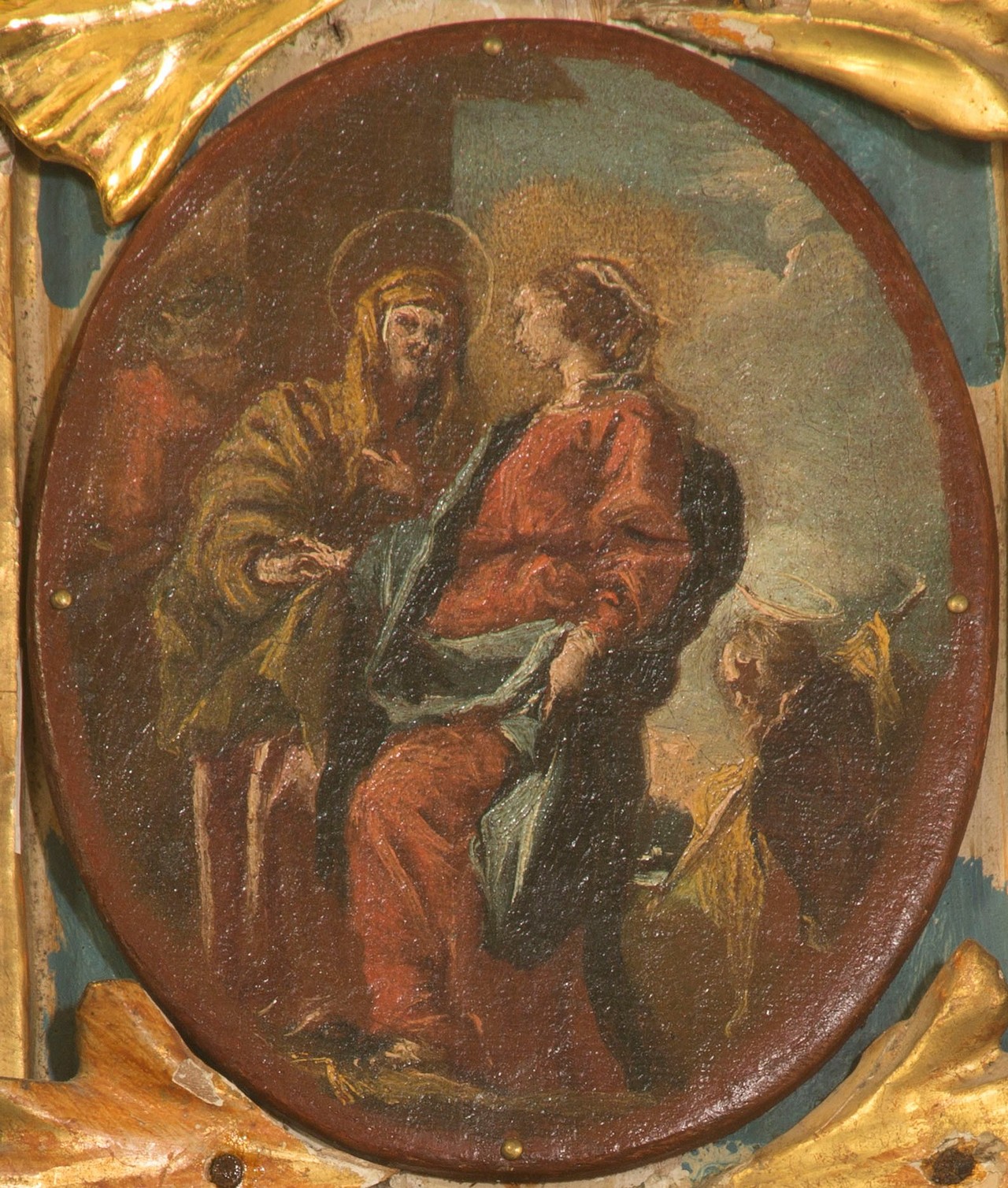 Visitazione (dipinto, elemento d'insieme) di Guardi Francesco (attribuito) - ambito veneto (ultimo quarto sec. XVIII)