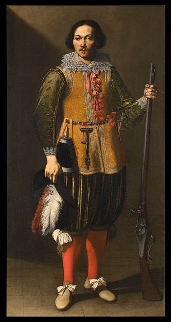 Ritratto di gentiluomo in abito da cacciatore (già identificato come armigero) (dipinto, opera isolata) di Ceresa, Carlo (sec. XVII)