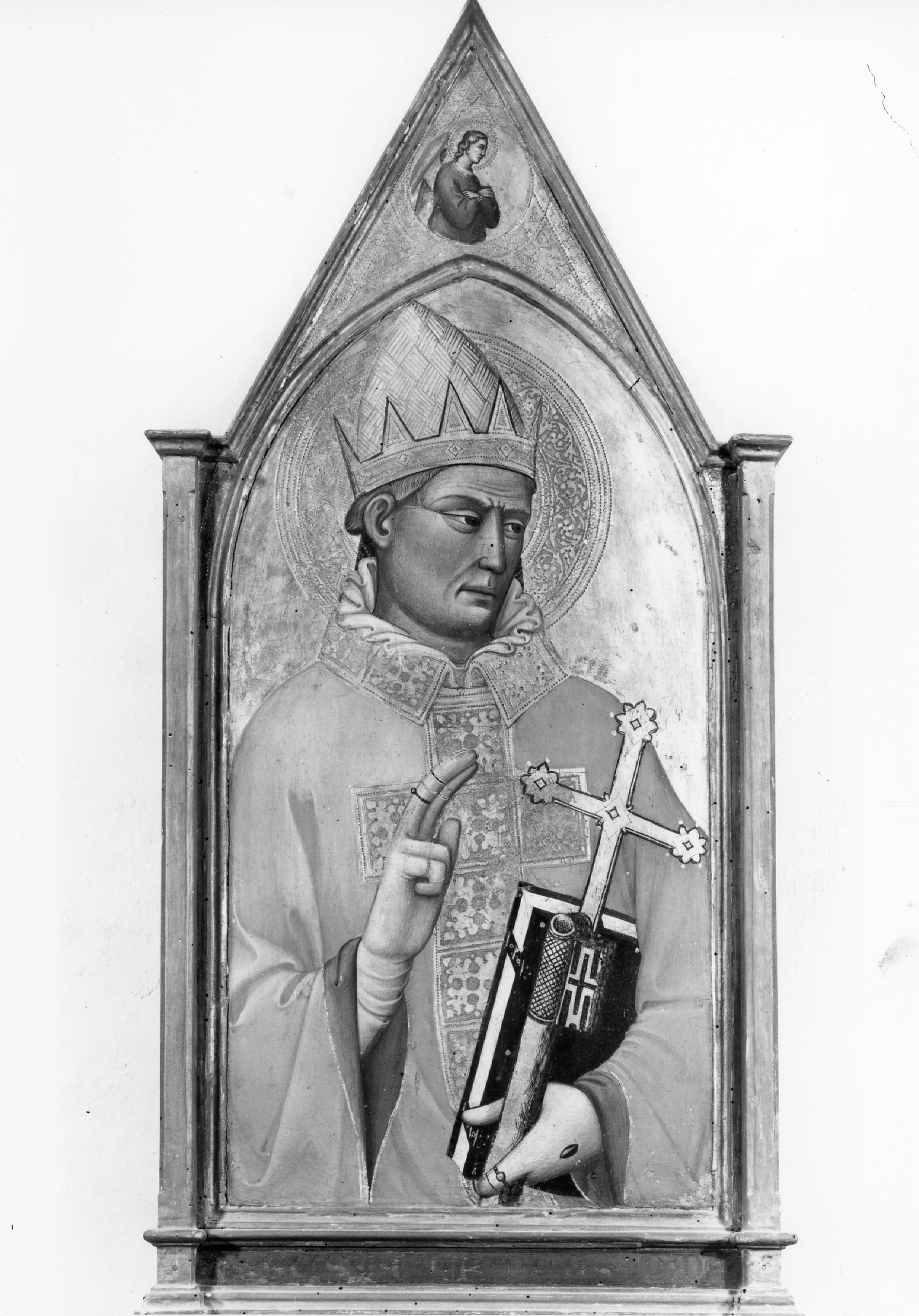 San Clemente, angelo annunciante (scomparto di polittico, elemento d'insieme) di Lorenzo di Niccolò (XV)