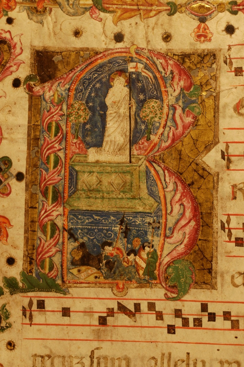 Resurrezione, Ciclo della Passione (miniatura, elemento d'insieme) - bottega siciliana (XV)